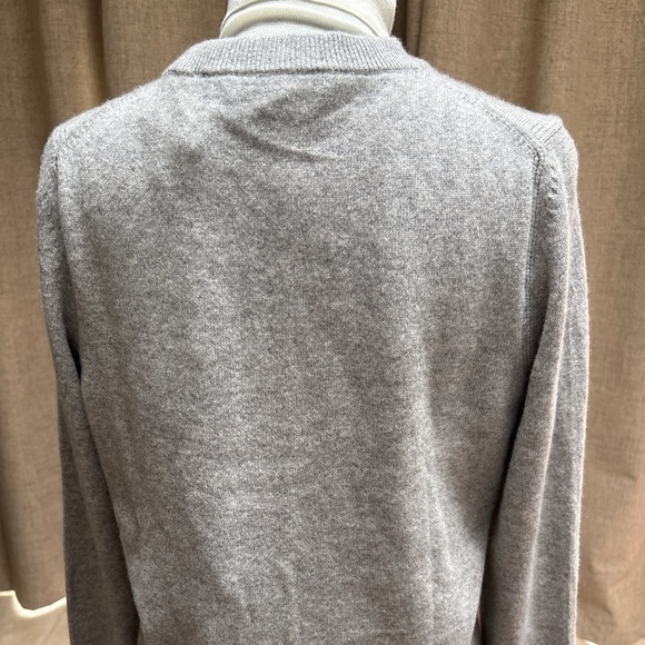 White + Warren Luxe Cashmere Cardigan-Fog Grey-NWT - Picture 3 of 5